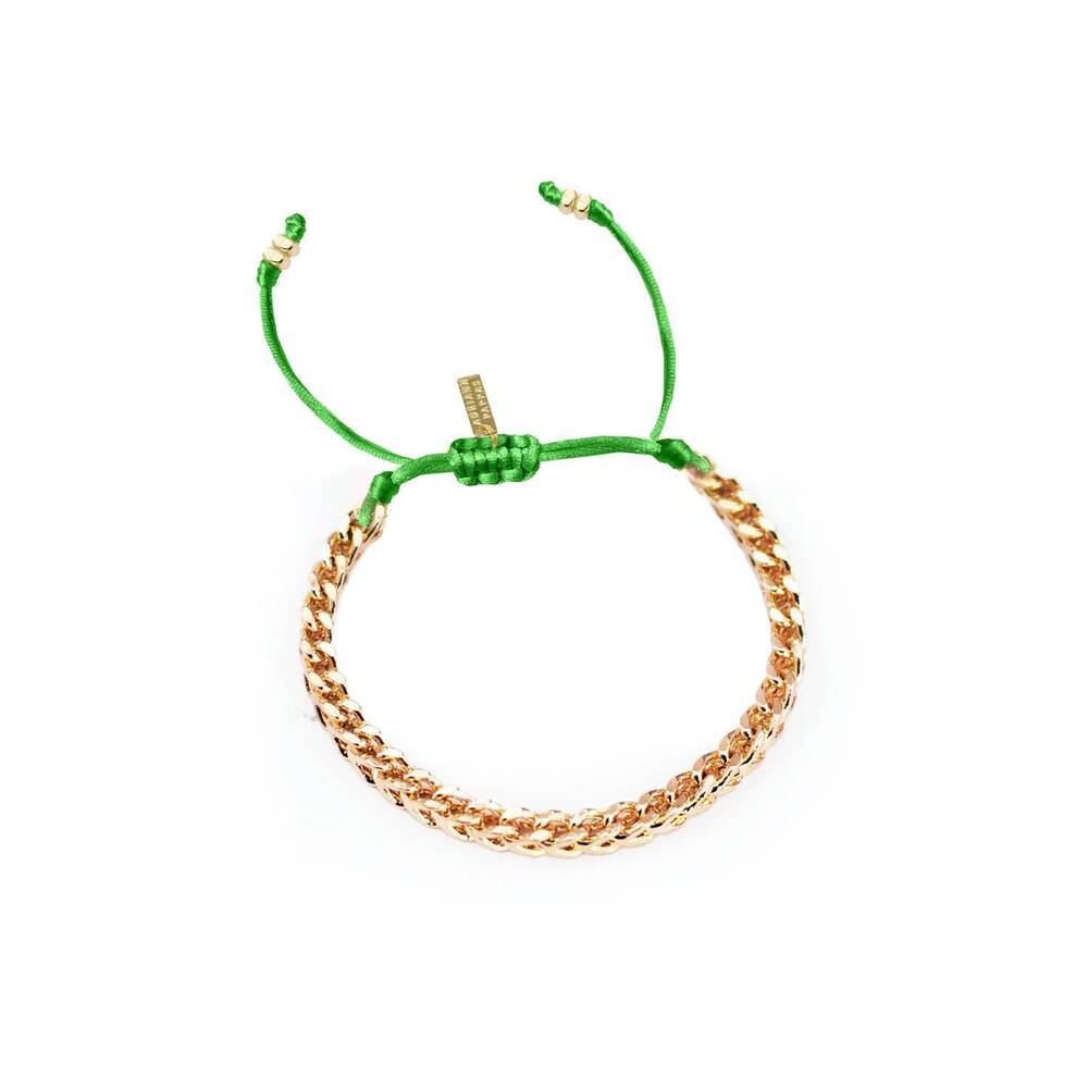 NEW ADRIANA PAPPAS women's zoe bracelet on colored cord in green
